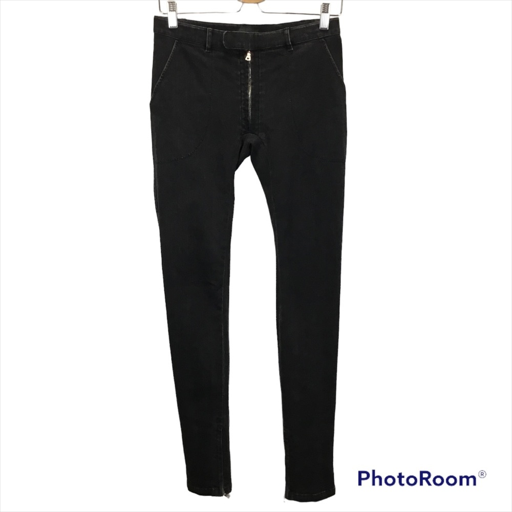 The Row Washed Black Ankle Zip Detail Skinny Jeans